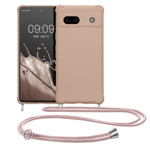 Husa Kwmobile pentru Google Pixel 7a, Crem, Silicon, KWM000019YH006C - Img 2