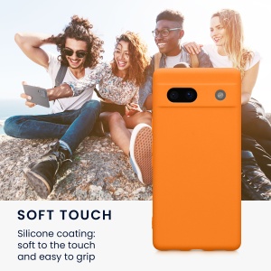 Husa Kwmobile pentru Google Pixel 7a, Portocaliu, Silicon, 61598.15 - Img 3