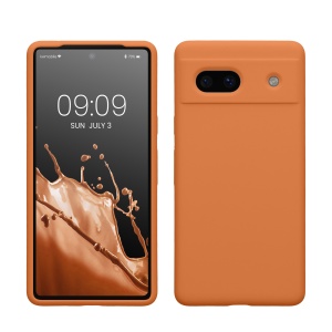Husa Kwmobile pentru Google Pixel 7a, Portocaliu, Silicon, KWM000019YE030C - Img 1