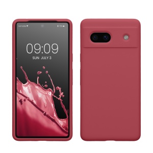Husa Kwmobile pentru Google Pixel 7a, Roz inchis, Silicon, KWM000019YE039C - Img 1
