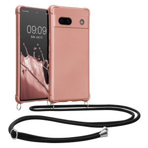 Husa Kwmobile pentru Google Pixel 7a, Roz, Silicon, KWM000020JQ001C - Img 1