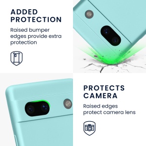 Husa Kwmobile pentru Google Pixel 7a, Verde deschis, Silicon, KWM000019YG007C - Img 3