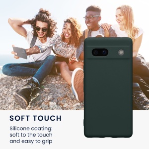 Husa Kwmobile pentru Google Pixel 7a, Verde inchis, Silicon, KWM000019YF018C - Img 4