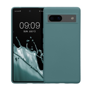 Husa Kwmobile pentru Google Pixel 7a, Verde inchis, Silicon, KWM000019YV011C - Img 2