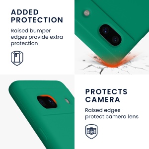 Husa Kwmobile pentru Google Pixel 7a, Verde, Silicon, KWM000019YE033C - Img 3