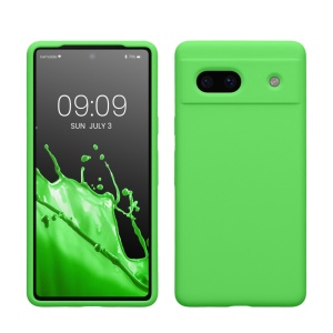 Husa Kwmobile pentru Google Pixel 7a, Verde, Silicon, KWM000019YE051C - Img 1