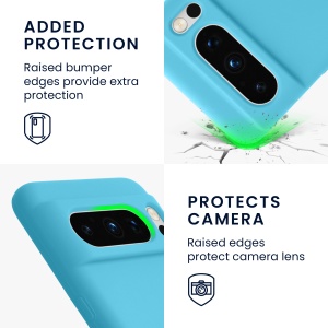 Husa Kwmobile pentru Google Pixel 8 Pro, Albastru deschis, Silicon, KWM0000208G032C - Img 5