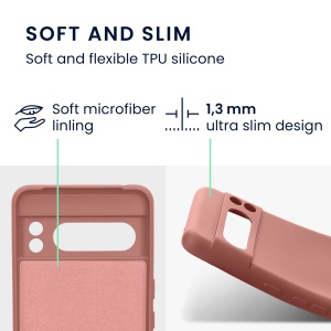 Husa Kwmobile pentru Google Pixel 8 Pro, Roz, Silicon, 61860.193 - Img 5