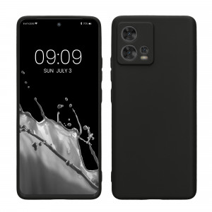 Husa kwmobile pentru Motorola Edge 30 Fusion, Silicon, Negru, 60076.47 - Img 1