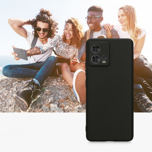 Husa kwmobile pentru Motorola Edge 30 Fusion, Silicon, Negru, 60076.47 - Img 8
