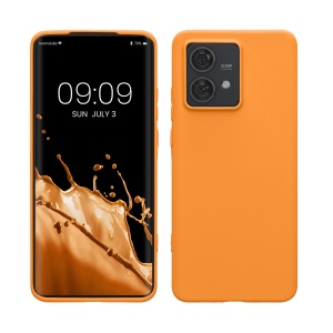 Husa Kwmobile pentru Motorola Edge 40 Neo, Portocaliu, Silicon, KWM000022NU008C - Img 1