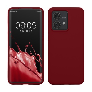 Husa Kwmobile pentru Motorola Edge 40 Neo, Rosu inchis, Silicon, KWM000022NV003C - Img 1