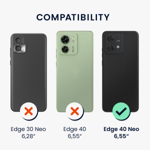 Husa Kwmobile pentru Motorola Edge 40 Neo, Verde inchis, Silicon, KWM000022NU002C - Img 6