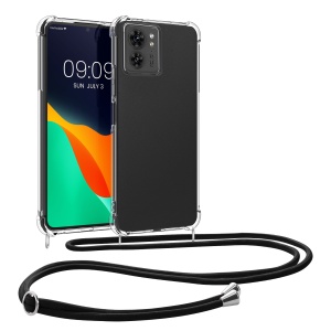 Husa Kwmobile pentru Motorola Edge 40, Transparent/Negru, Silicon, KWM000022OU001C - Img 1