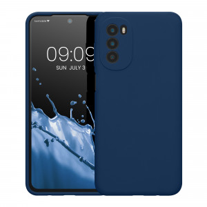 Husa kwmobile pentru Motorola Moto G52/Moto G82 5G, Silicon, Albastru, 58542.116 - Img 2