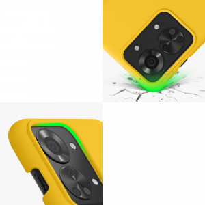 Husa Kwmobile pentru OnePlus Nord 2T, Silicon, Galben, 58764.165 - Img 8