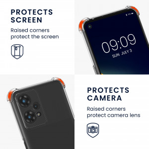 Husa Kwmobile pentru OnePlus Nord CE 2 Lite 5G, Silicon, Transparent/Negru, 58758.01 - Img 4