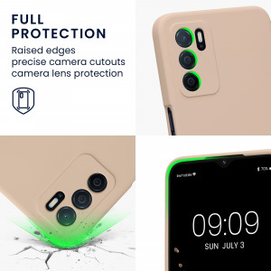 Husa Kwmobile pentru OPPO A16/A16s/A54s, Crem, Silicon, 57572.225 - Img 4