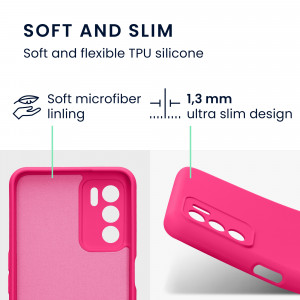 Husa Kwmobile pentru OPPO A16/A16s, Silicon, Roz, 57572.77 - Img 3