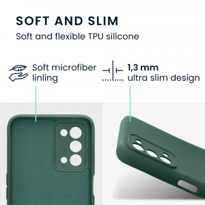 Husa Kwmobile pentru OPPO A74 5G/A54 5G, Silicon, Verde, 57571.169 - Img 3