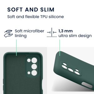 Husa Kwmobile pentru OPPO A74 5G/A54 5G, Verde, Silicon, KWM0000157U021C - Img 5