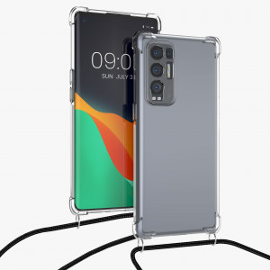 Husa Kwmobile pentru OPPO Find X3 Neo, Silicon, Transparent/Negru, 57265.01 - Img 5