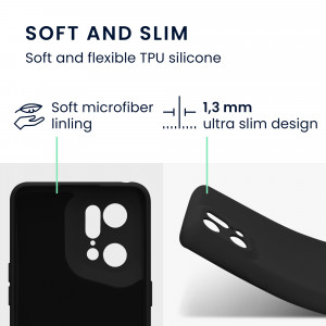 Husa Kwmobile pentru OPPO Find X5 Pro, Silicon, Negru, 57631.47 - Img 3