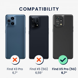 Husa Kwmobile pentru OPPO Find X5 Pro, Silicon, Negru, 57631.47 - Img 6