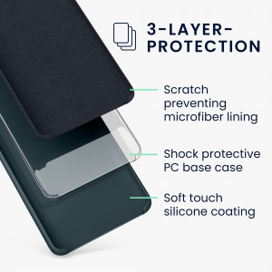 Husa kwmobile pentru OPPO Find X5 , Silicon, Albastru, 57629.202 - Img 3