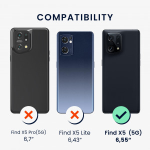 Husa kwmobile pentru OPPO Find X5 , Silicon, Albastru, 57629.202 - Img 5
