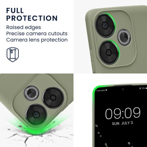 Husa Kwmobile pentru Poco F6, Verde deschis, Silicon, KWM000020OW002C - Img 4