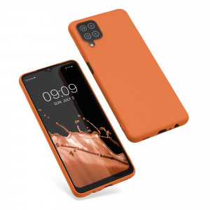 Husa Kwmobile pentru Samsung Galaxy A12, Silicon, Portocaliu, 54048.150 - Img 2