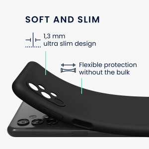 Husa Kwmobile pentru Samsung Galaxy A13, Silicon, Negru, 57805.01 - Img 3