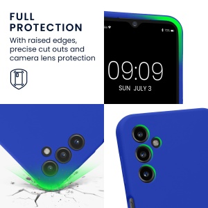 Husa Kwmobile pentru Samsung Galaxy A14 5G, Albastru, Silicon, KWM000018GD036C - Img 4