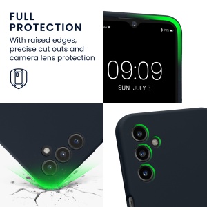 Husa Kwmobile pentru Samsung Galaxy A14 5G, Verde inchis, Silicon, KWM000018GD034C - Img 3