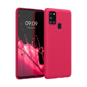 Husa Kwmobile pentru Samsung Galaxy A21s, Roz, Silicon, KWM000011GI018C - Img 1