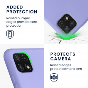 Husa Kwmobile pentru Samsung Galaxy A22 5G, Silicon, Albastru, 58471.108 - Img 4
