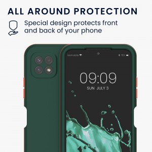 Husa Kwmobile pentru Samsung Galaxy A22 5G, Silicon, Verde, 56346.80 - Img 4