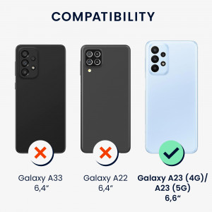 Husa Kwmobile pentru Samsung Galaxy A23, Silicon, Negru, 57804.01 - Img 6