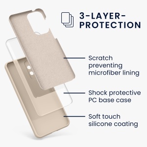 Husa Kwmobile pentru Samsung Galaxy A33 5G, Crem, Silicon, KWM000015GQ059C - Img 5