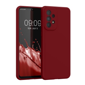 Husa Kwmobile pentru Samsung Galaxy A33 5G, Rosu inchis, Silicon, KWM000015GQ055C - Img 1