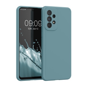 Husa Kwmobile pentru Samsung Galaxy A33 5G, Verde inchis, Silicon, KWM000015GQ053C - Img 1
