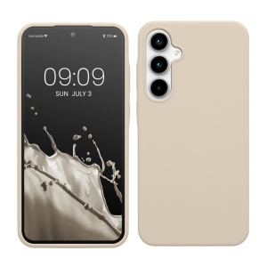 Husa Kwmobile pentru Samsung Galaxy A35, Crem, Silicon, KWM000021PA006C - Img 1