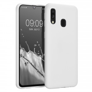 Husa Kwmobile pentru Samsung Galaxy A40, Silicon, Alb, 48547.48 - Img 1