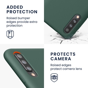 Husa Kwmobile pentru Samsung Galaxy A50, Verde, Silicon, KWM0000102C032C - Img 3