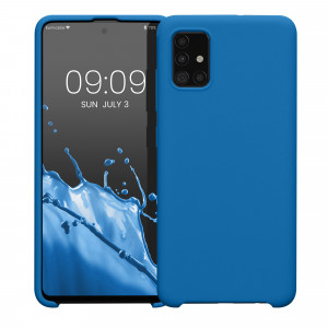 Husa kwmobile pentru Samsung Galaxy A51, Silicon, Albastru, 51197.228 - Img 1