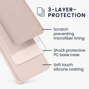 Husa Kwmobile pentru Samsung Galaxy A51, Silicon, Crem, 51197.225 - Img 3