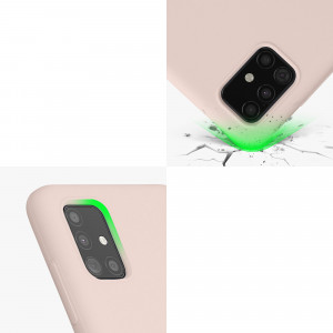 Husa Kwmobile pentru Samsung Galaxy A51, Silicon, Crem, 51197.225 - Img 8