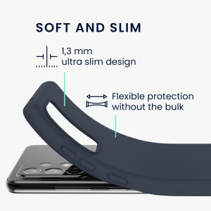 Husa Kwmobile pentru Samsung Galaxy A52/Galaxy A52 5G/Galaxy A52s 5G, Silicon, Albastru, 54346.186 - Img 3
