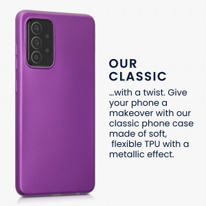 Husa kwmobile pentru Samsung Galaxy A52/Galaxy A52 5G/Galaxy A52s 5G, Silicon, Violet, 54351.240 - Img 1